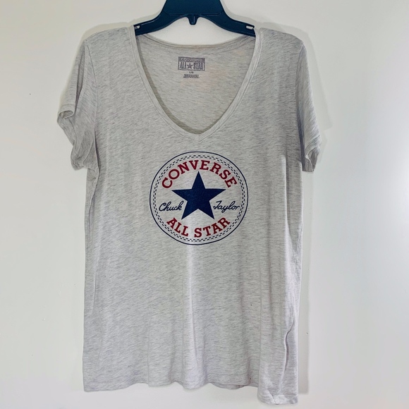 Converse Tops - Converse All Star Chuck Taylor V-Neck Tee; L